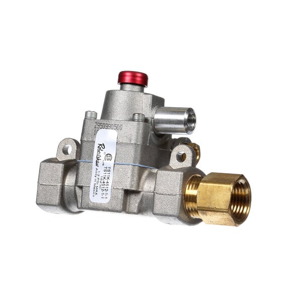 A Blodgett 55127 safety valve with brass components.