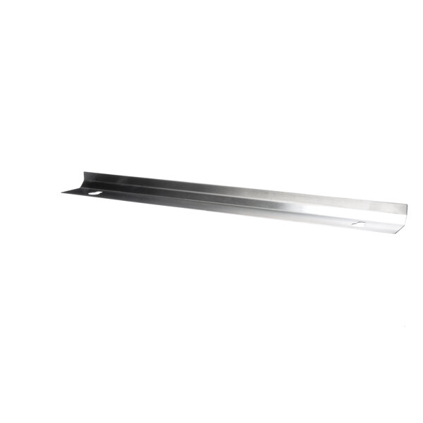 A metal pan rail bracket with a metal bar.