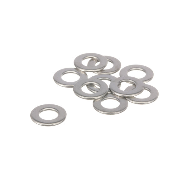 A group of 10 silver Antunes washers.