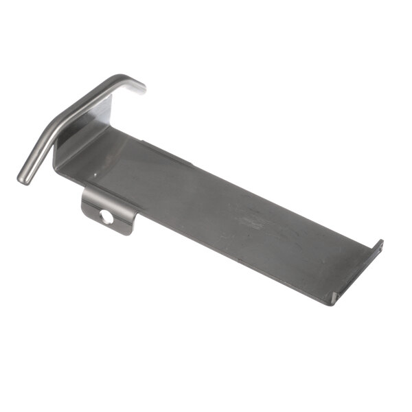 A metal bracket with a metal handle.