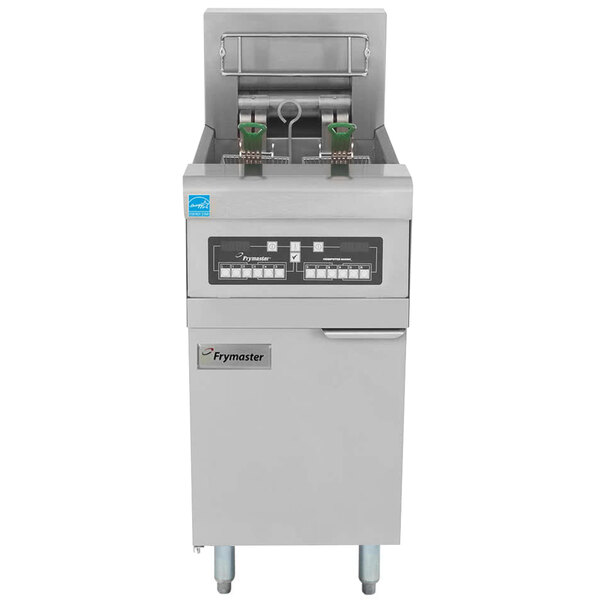 Frymaster RE17BLC-SD 50 lb. High Efficiency Electric Floor Fryer with Computer Magic Controls and Basket Lifts - 240V, 1 Phase, 17 KW