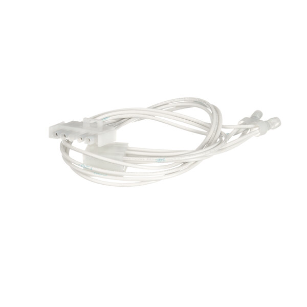 A white cable with connectors.