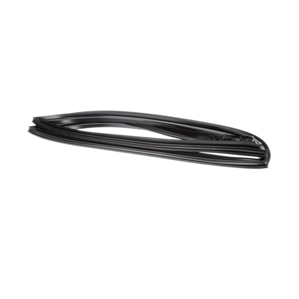 A black rubber strip for a Perlick refrigerator door on a white background.