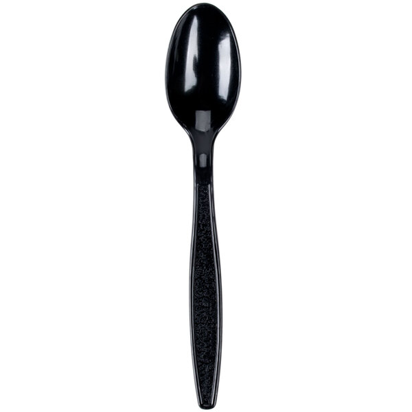 Visions Bulk Black Plastic Teaspoons (1000/Case)