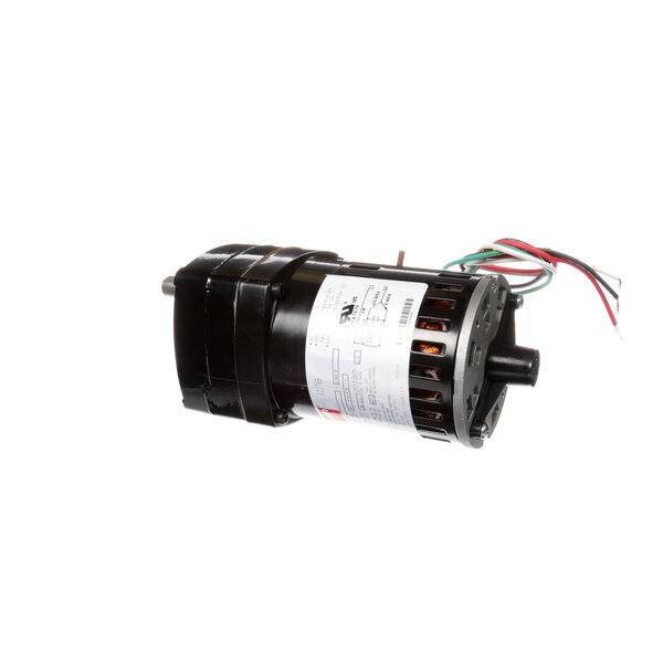 A small black Baxter motor with wires.