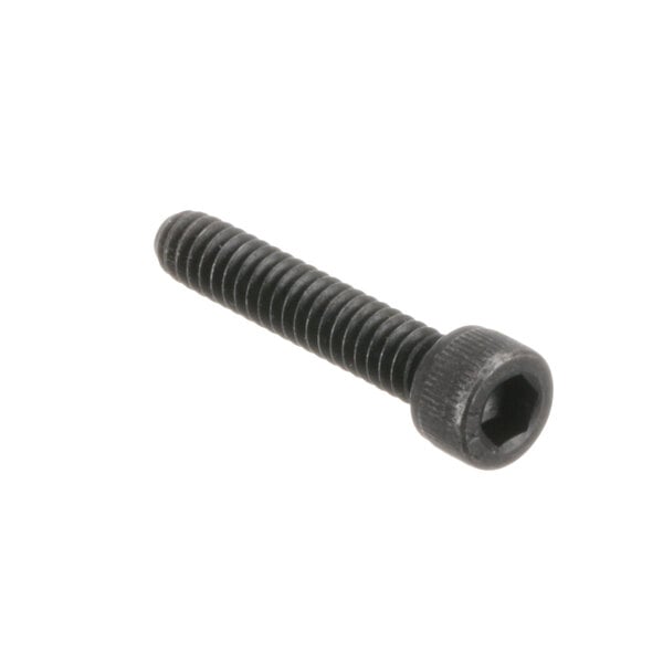 A close-up of a Southbend cap screw with a black finish.