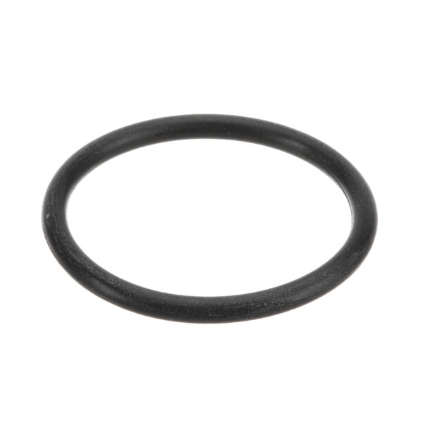 A black rubber Fisher O-Ring on a white background.