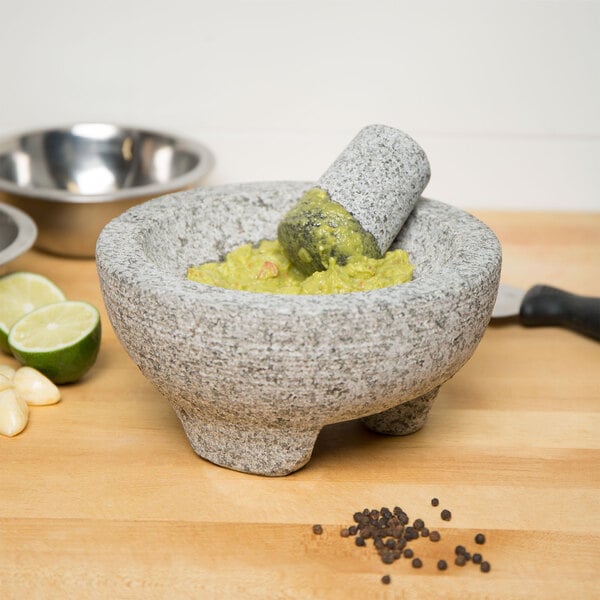 Heavy Duty Natural Granite Small Mortar and Pestle Set