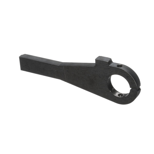 A black plastic Cleveland Service Stop Arm handle with a hole.