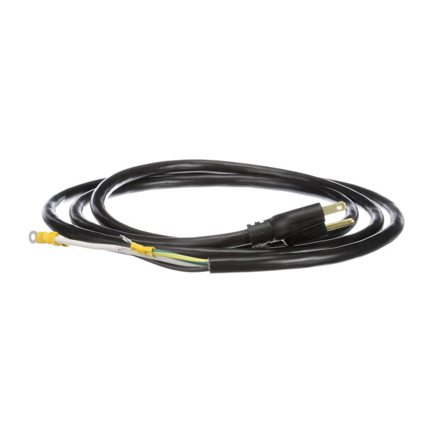 A black ProLuxe power cord with yellow and white wires.