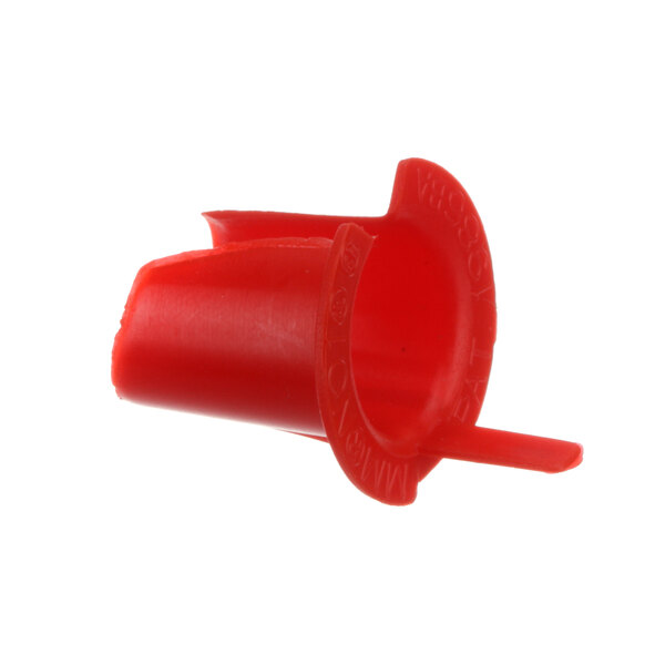 A red plastic insulator with a handle.