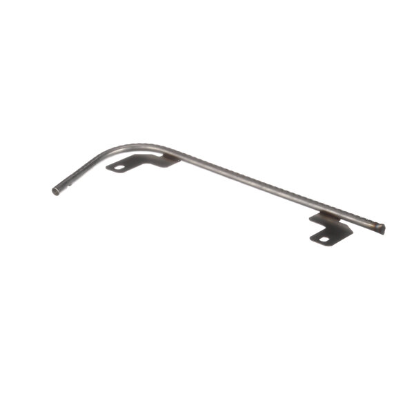 A metal bracket with a curved end and a handle on it.