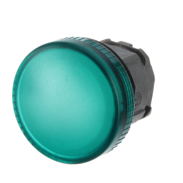 A close-up of a ProLuxe green pilot light lens.