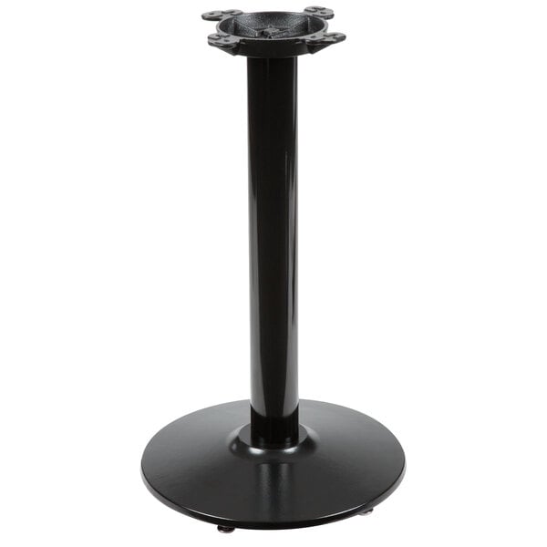Lancaster Table & Seating 17" Round Black 3" Standard Height Column Cast Iron Table Base