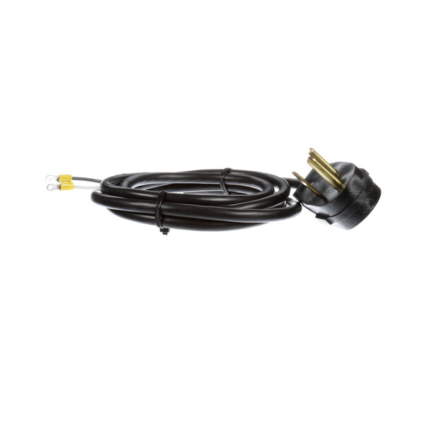 A black ProLuxe power cord with a gold plug.