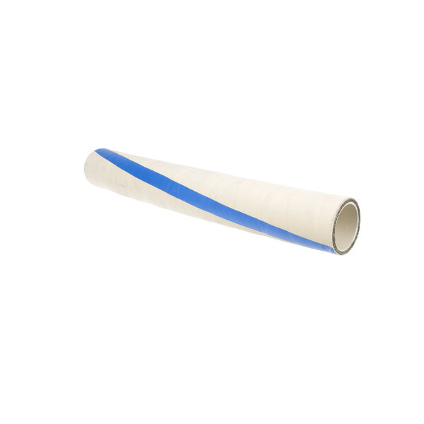 A white and blue tube with a blue stripe, the Henny Penny 42508 Steam Exhaust Hose.