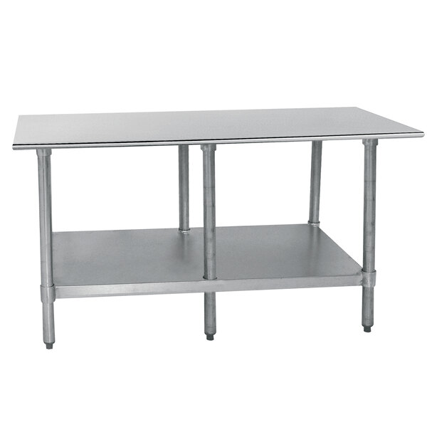 Advance Tabco TTS-248-X 24" x 96" 18 Gauge Stainless Steel Commercial Work Table with Undershelf