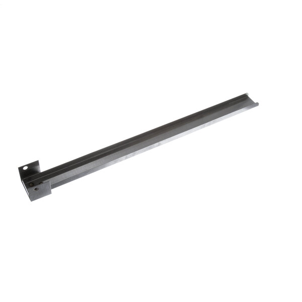 A long metal bar with a black and white corner handle.