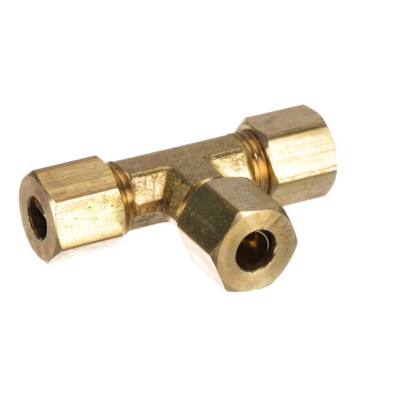 A brass threaded tee fitting for a Jade Range.