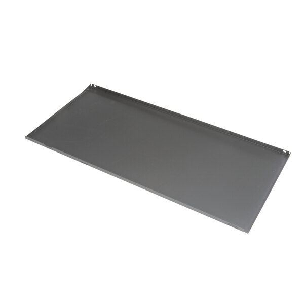 A gray metal rectangular top cover with holes.