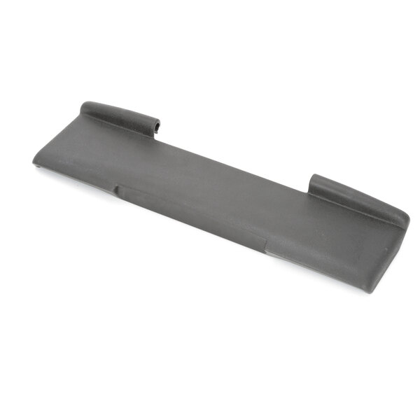 A black plastic Manitowoc Ice bin door assembly with a handle.