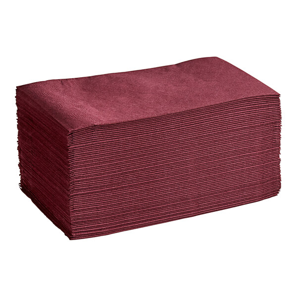 Burgundy Paper Dinner Napkins, 2Ply, 15" x 17" Hoffmaster 180524 1000/Case
