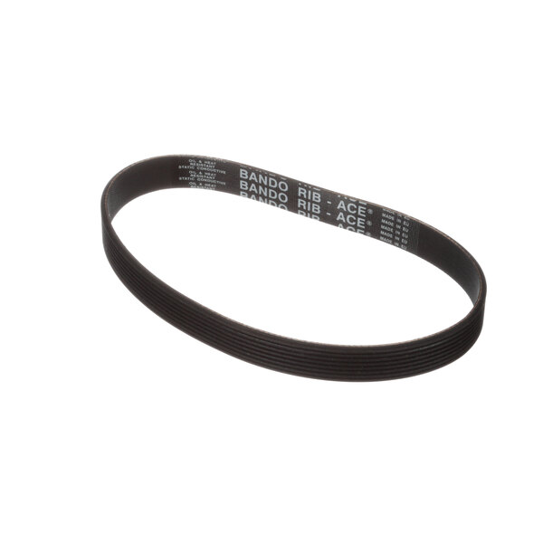 A black Univex belt with white text that says "belt".