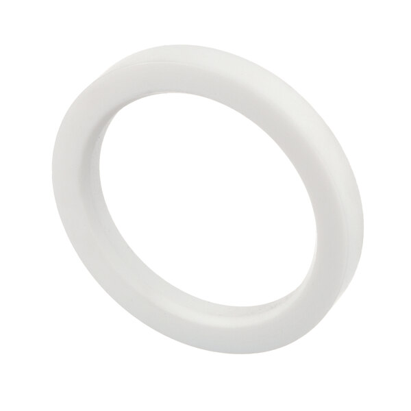 A white circular rubber ring with a white background.