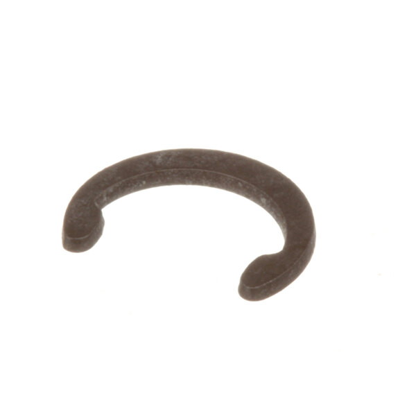 A black rubber retaining ring on a white background.