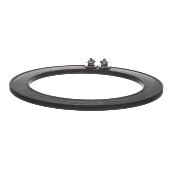 A black rubber ring with screws.