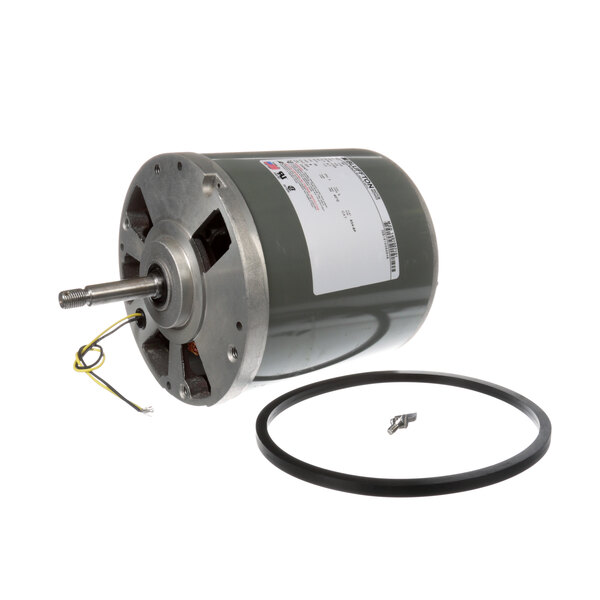 A Globe 834-8F knife motor with a metal housing and a metal ring.
