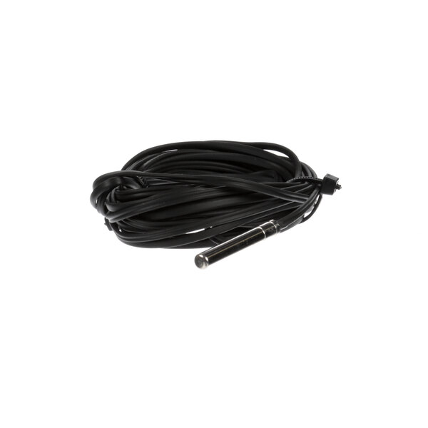 A black cable with a metal tip.