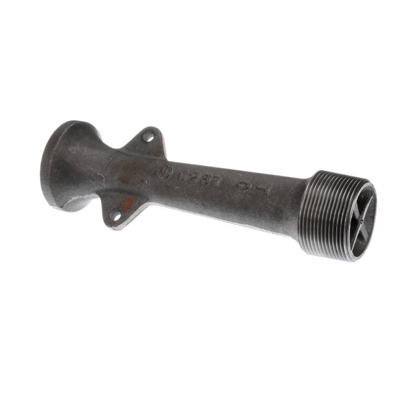 A metal pipe with a screw on the end.