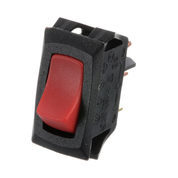 A red and black Continental Refrigerator rail cutoff switch.