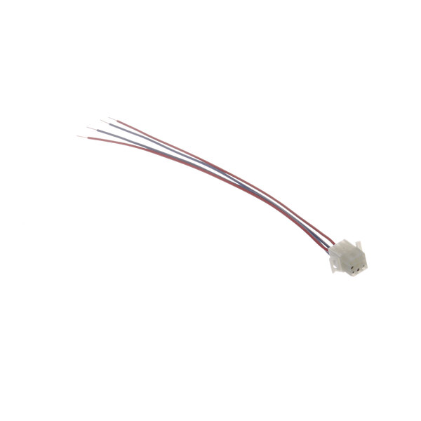 A True Refrigeration receptacle with a white and red wire connected to it.