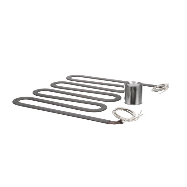 An Intek NT1011 240v 12kw metal heating element with wires.