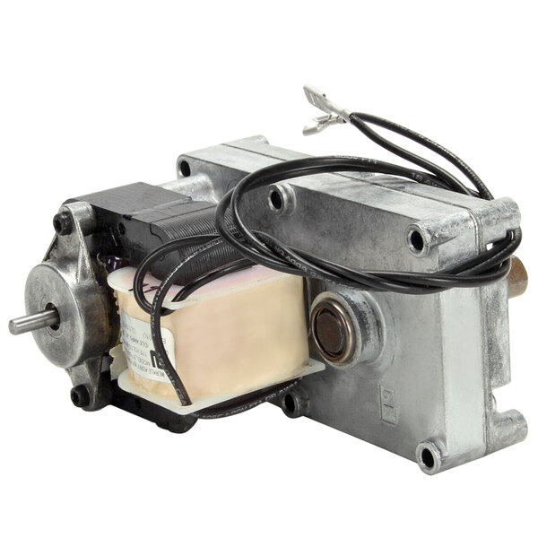 An APW Wyott motor with wires and a wire harness.