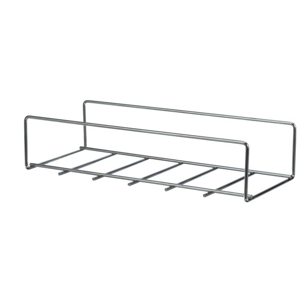 A Henny Penny metal rack with four metal rods.
