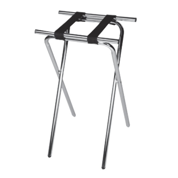 CSL 1053C1 Deluxe 31" Chrome Steel Tray Stand with Black Straps