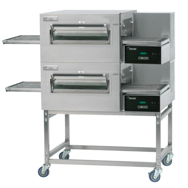 A large stainless steel Lincoln Impinger conveyor oven.