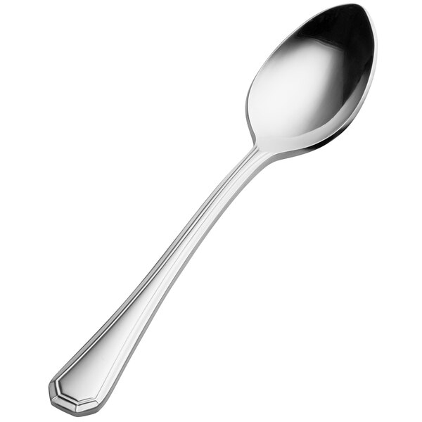 A Bon Chef stainless steel teaspoon with a silver handle and spoon.