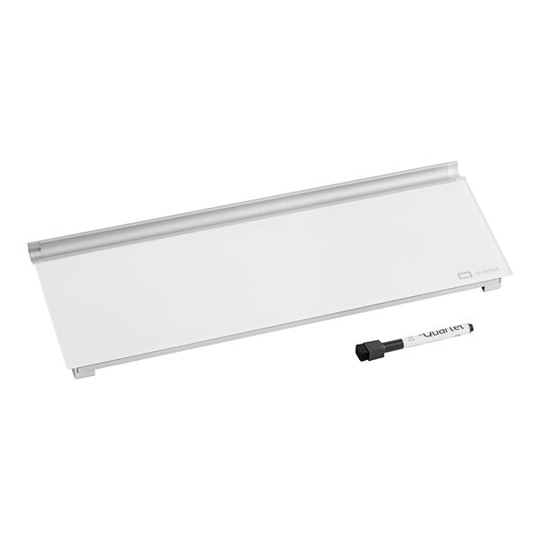 Quartet GDP186 18" x 6" White Frameless Glass Dry Erase Desktop Computer Pad