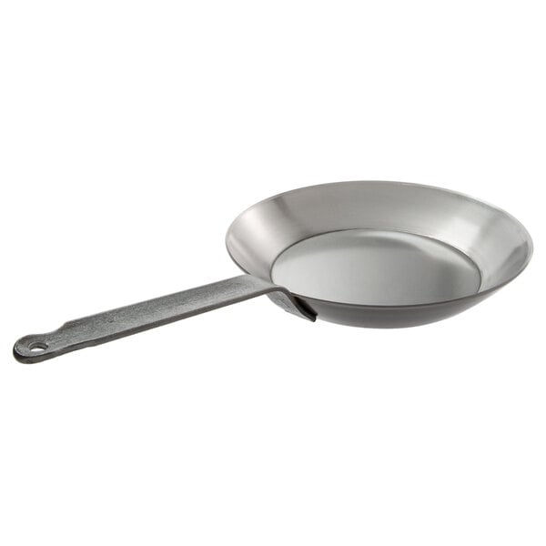 Matfer Bourgeat, Gray 0 Black Steel Round Frying Pan, 10 1/4-Inch