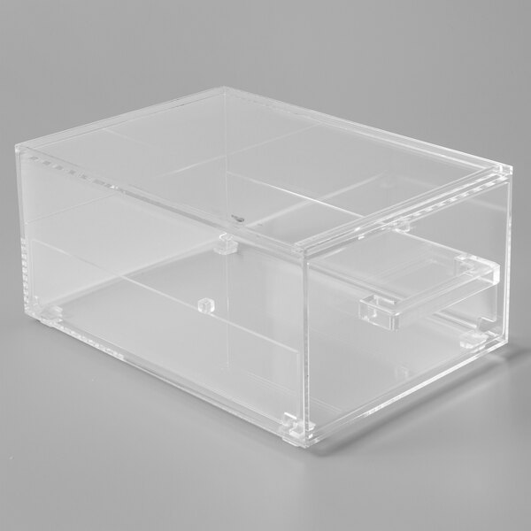 Vollrath SBB12 Cubic 1/2 Size Single Drawer Acrylic Bread Box with