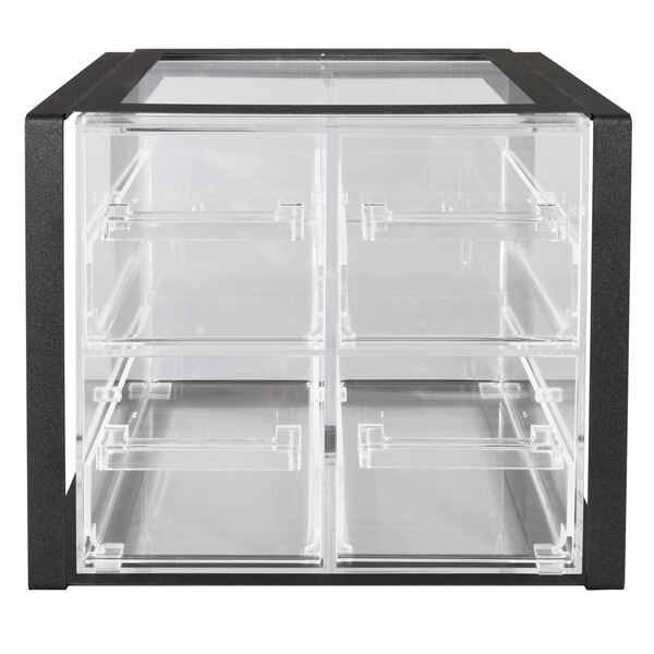 Vollrath SBB2x2F06 Cubic Four Drawer Acrylic Bread Box with Black