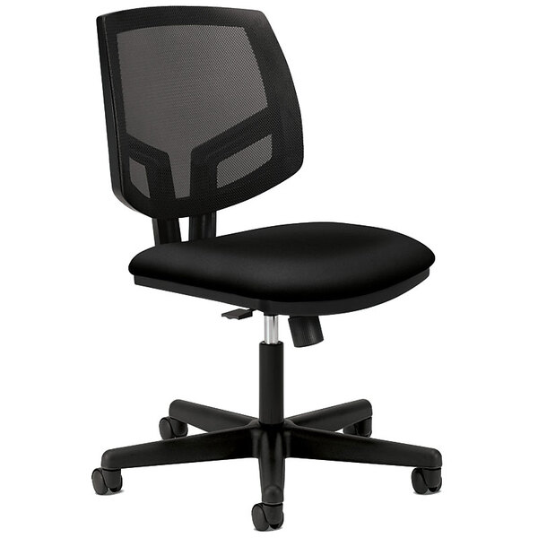 HON VL205MM10T Basyx Black Mesh Office / Task Chair