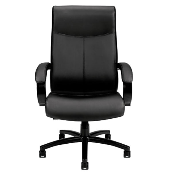 HON VL685SB11 Basyx Big & Tall Black Leather Office Chair