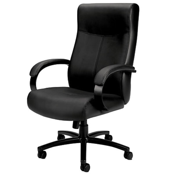 HON VL685SB11 Basyx Big & Tall Black Leather Office Chair