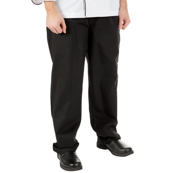 Mercer Culinary Millennia® Unisex Black Chef Pants M60050BK - Large