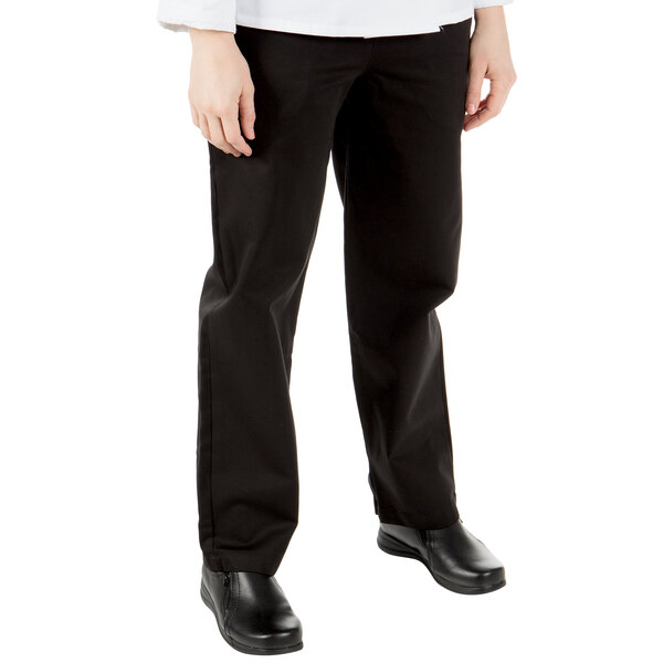 Mercer Culinary Genesis® Women's Black Chef Pants M61080BK XXS